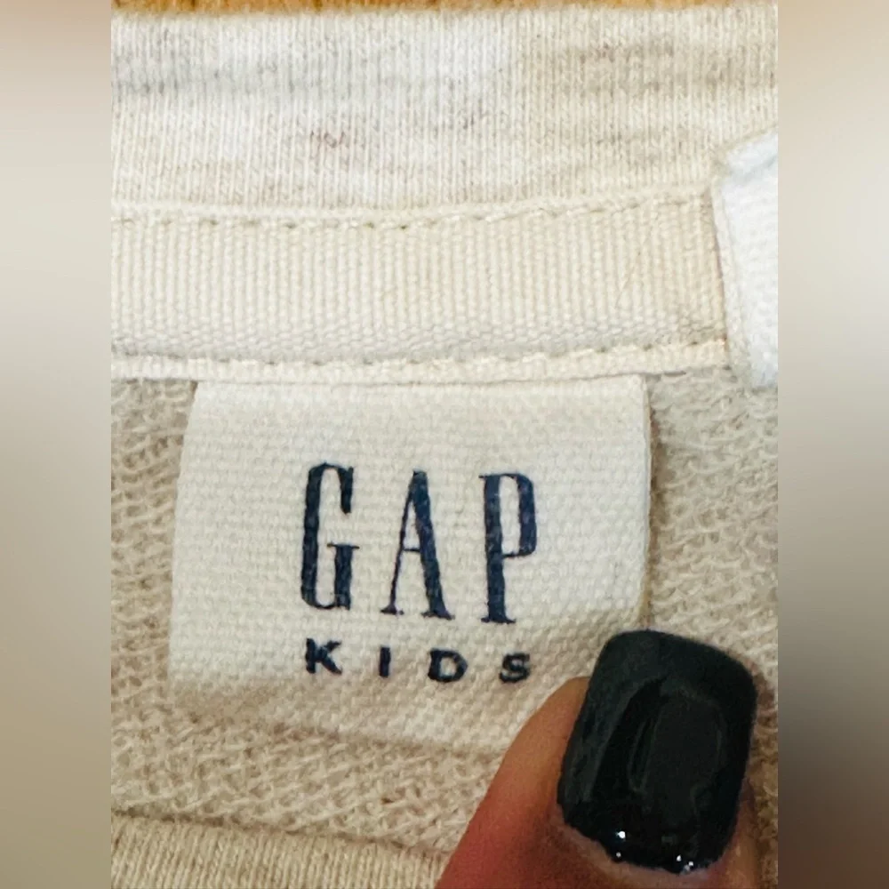 GAP Kids Tan/Cream Sequin Star Long Sleeve Fit & Flare Dress | Size M (8)